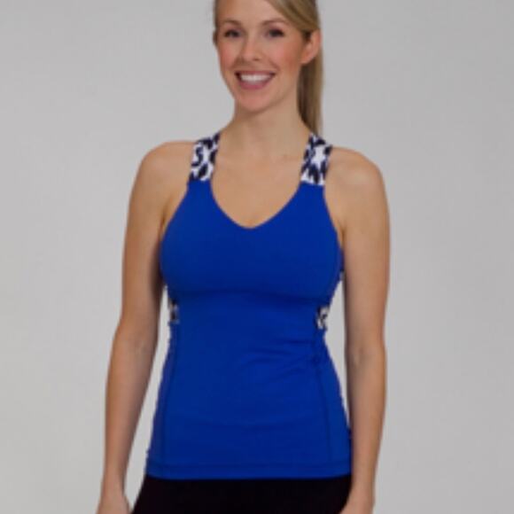 LULULEMON Push Ur Limits Tank Sprinkler Blue Ikat 4 - Picture 1 of 8